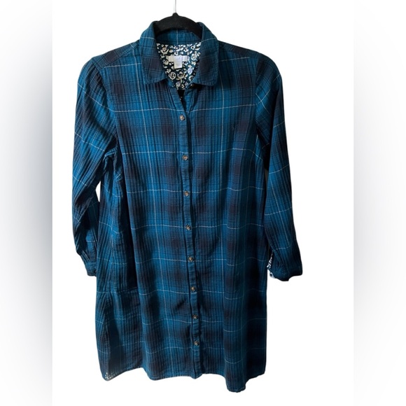 J Jill Plaid Dress Sz Oversized XS - Picture 1 of 7